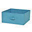 GoodHome Mixxit Light blue Storage basket (H)14cm (W)31cm