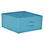GoodHome Mixxit Light blue Storage basket (H)14cm (W)31cm