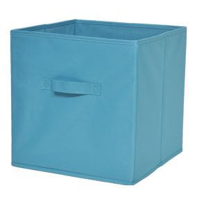 GoodHome Mixxit Light blue Storage basket (H)31cm (W)31cm