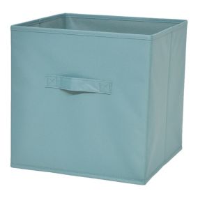 GoodHome Mixxit Light green Cardboard, polyester (PES) & polypropylene (PP) Storage basket (H)31cm (W)31cm