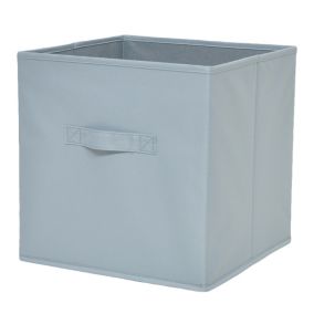 GoodHome Mixxit Light grey Cardboard, polyester (PES) & polypropylene (PP) Storage basket (H)31cm (W)31cm