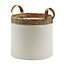 GoodHome Mixxit Natural Cotton Storage basket (H)36cm (W)30cm (D)30cm
