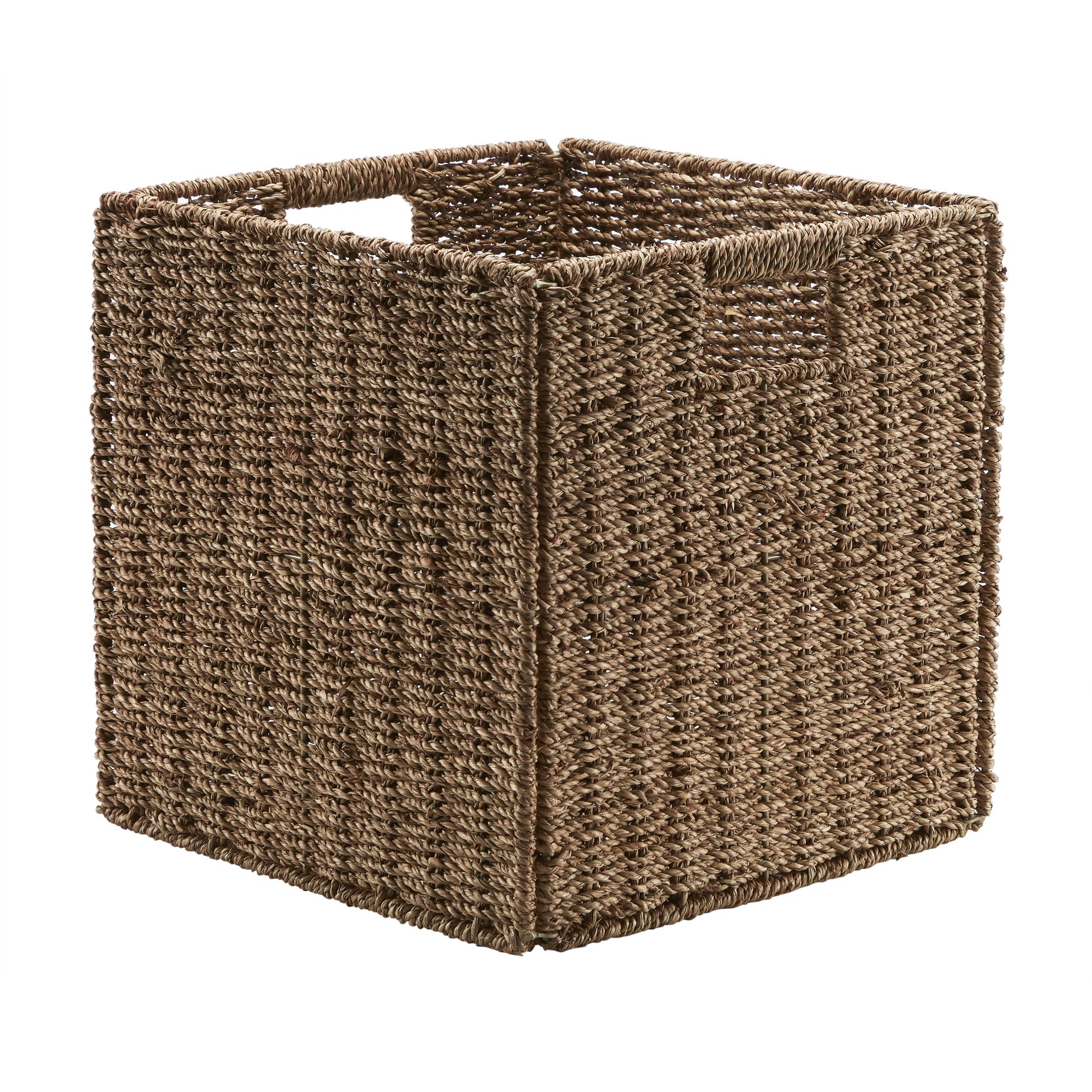 GoodHome Mixxit Natural Seagrass Foldable Storage basket (H)30cm