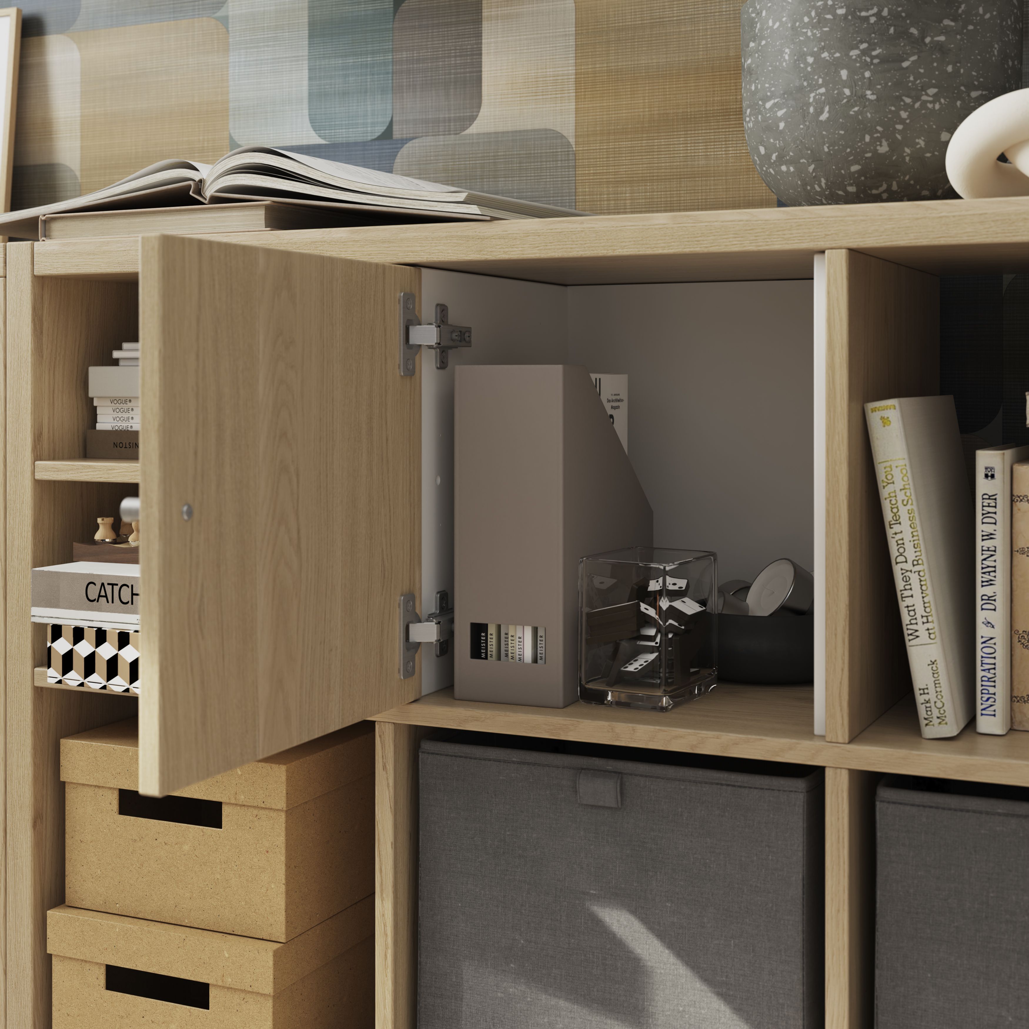 GoodHome Mixxit Oak effect Modular Cabinet door (H)329mm (W)330mm