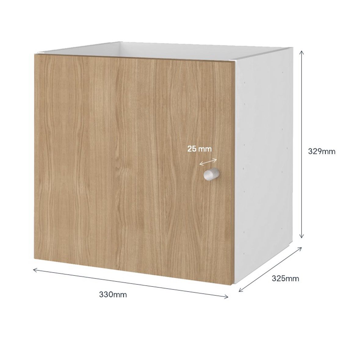 GoodHome Mixxit Oak effect Modular Cabinet door (H)329mm (W)330mm