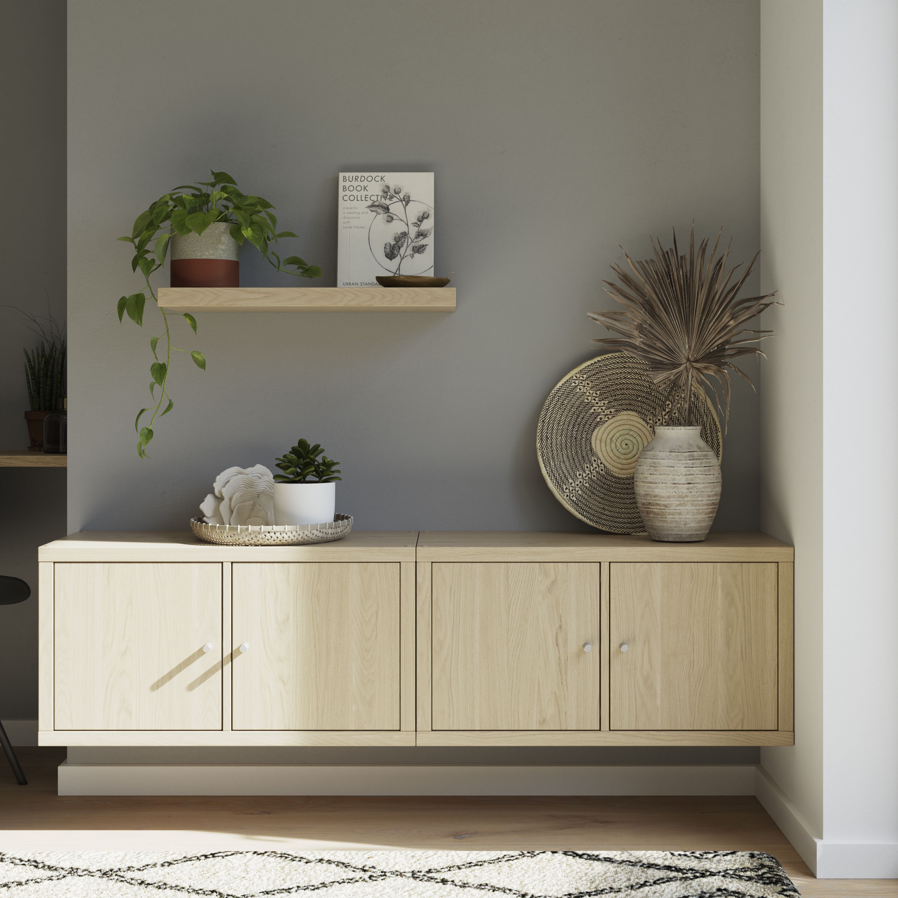 GoodHome Mixxit Oak effect Modular Cabinet door (H)329mm (W)330mm