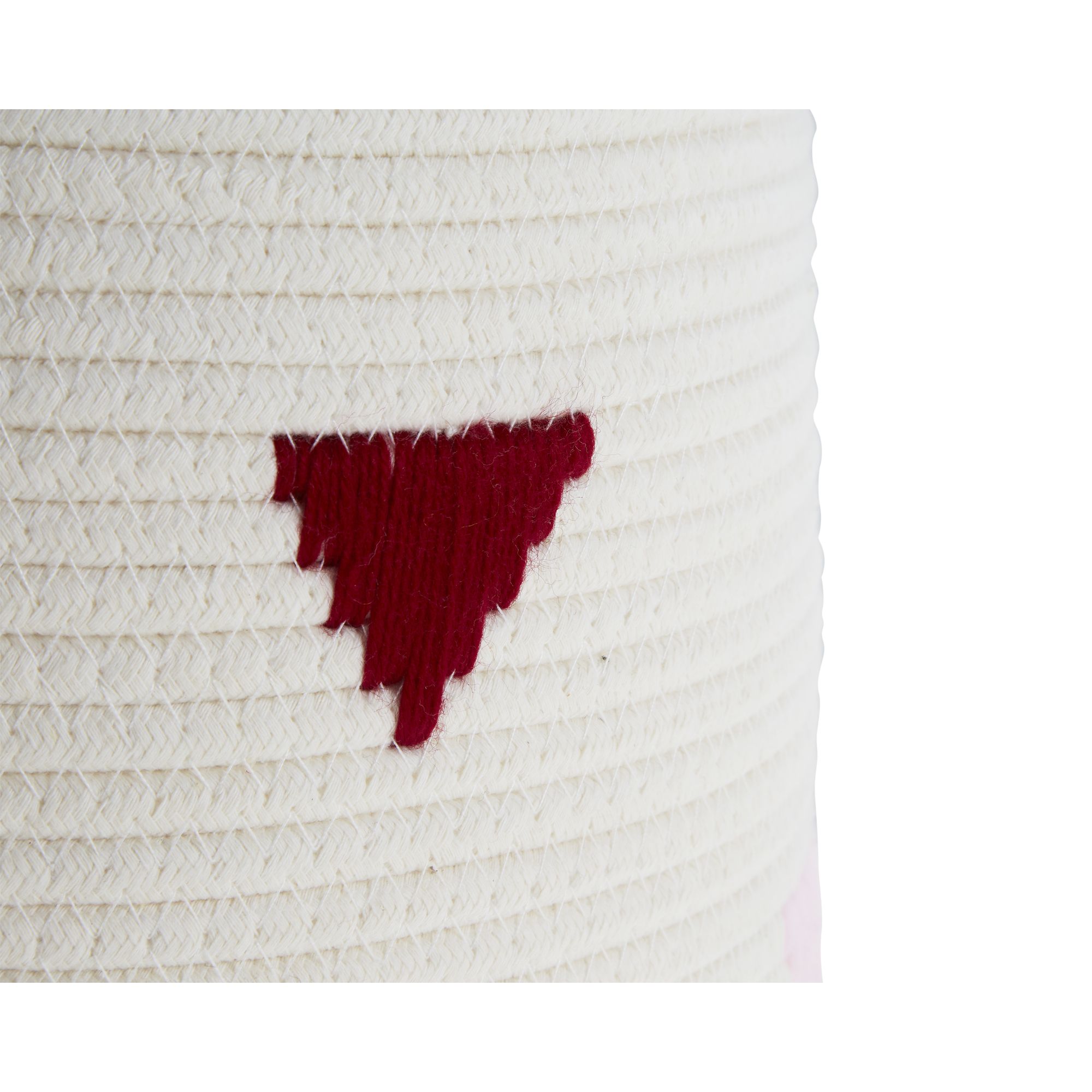 GoodHome Mixxit Triangle White Cotton Storage basket (H)30cm (W)30cm (D)30cm