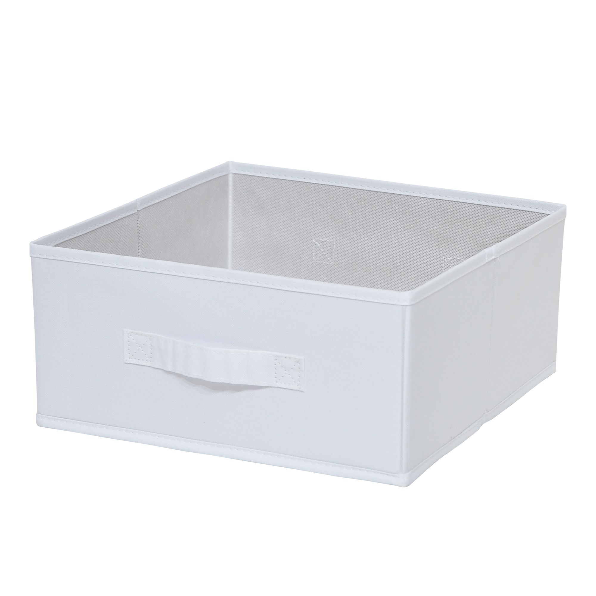 GoodHome Mixxit White Cardboard, polyester (PES) & polypropylene (PP) Storage basket (H)14cm (W)31cm