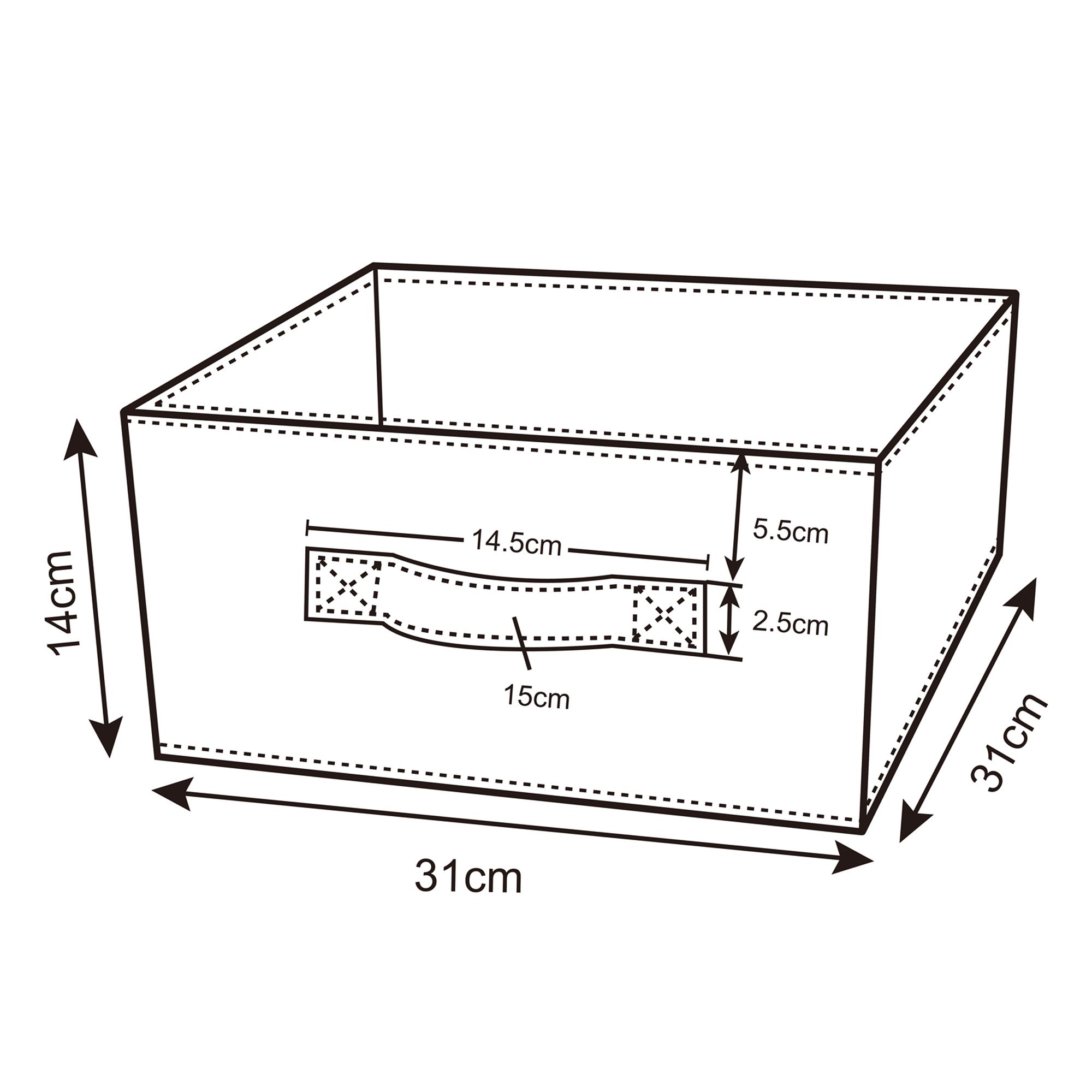 GoodHome Mixxit White Cardboard, polyester (PES) & polypropylene (PP) Storage basket (H)14cm (W)31cm