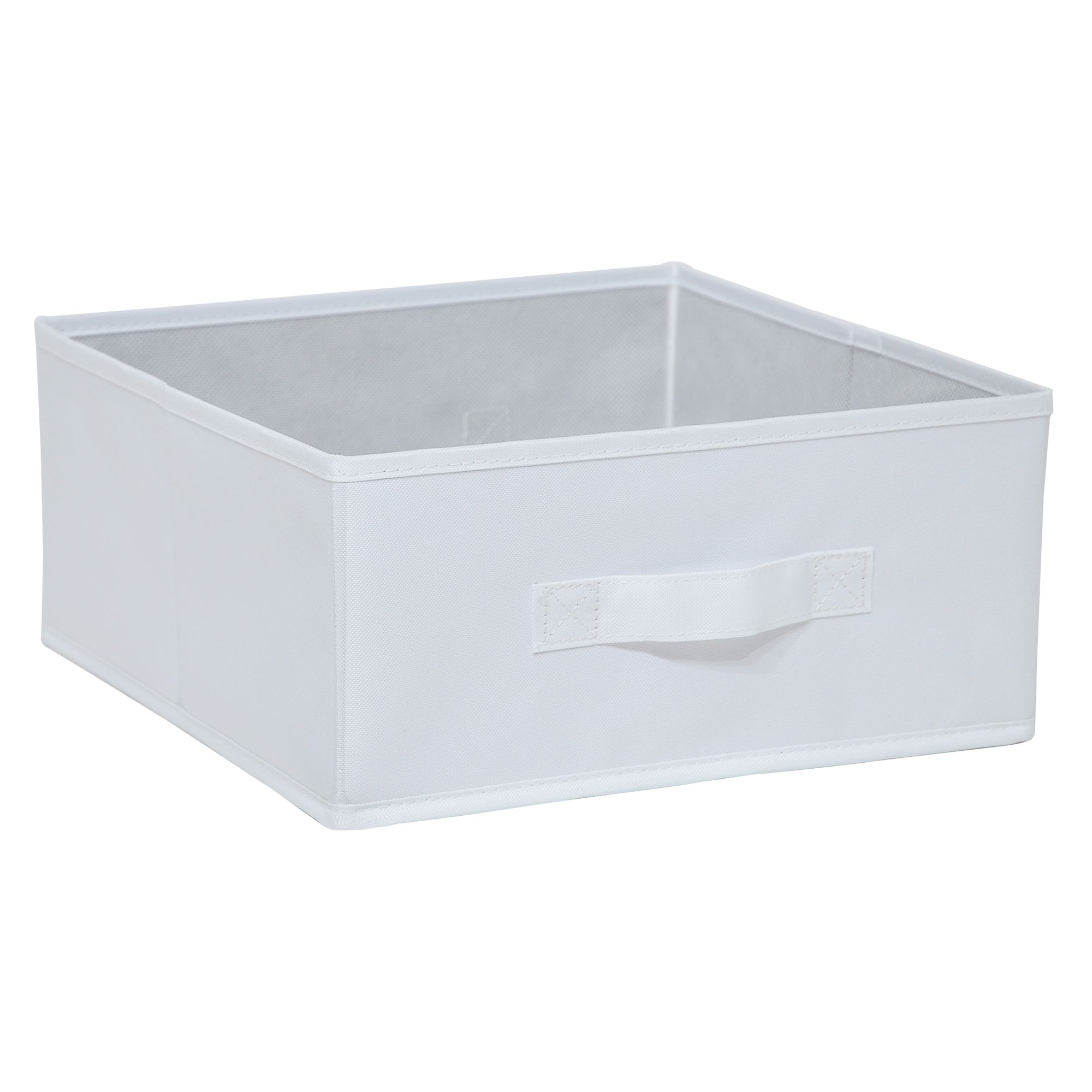 GoodHome Mixxit White Cardboard, polyester (PES) & polypropylene (PP) Storage basket (H)14cm (W)31cm