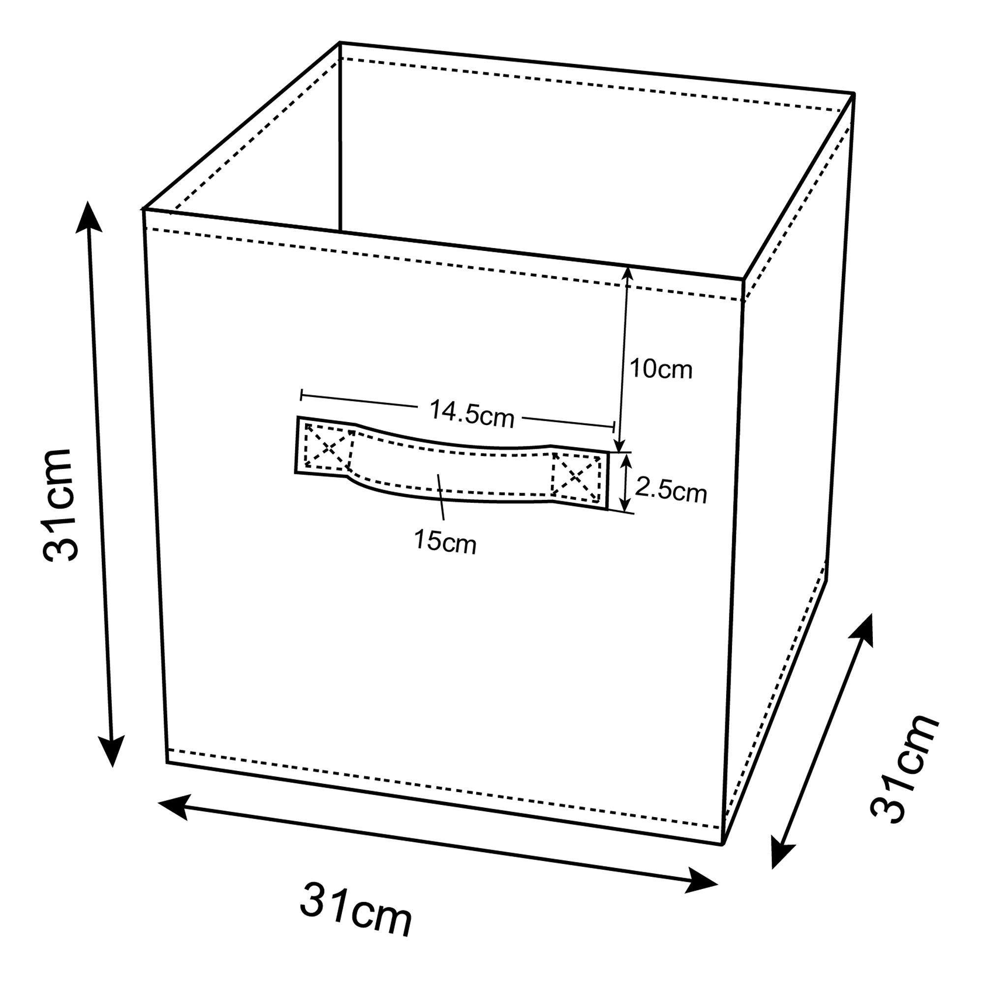 GoodHome Mixxit White Cardboard, polyester (PES) & polypropylene (PP) Storage basket (H)31cm (W)31cm