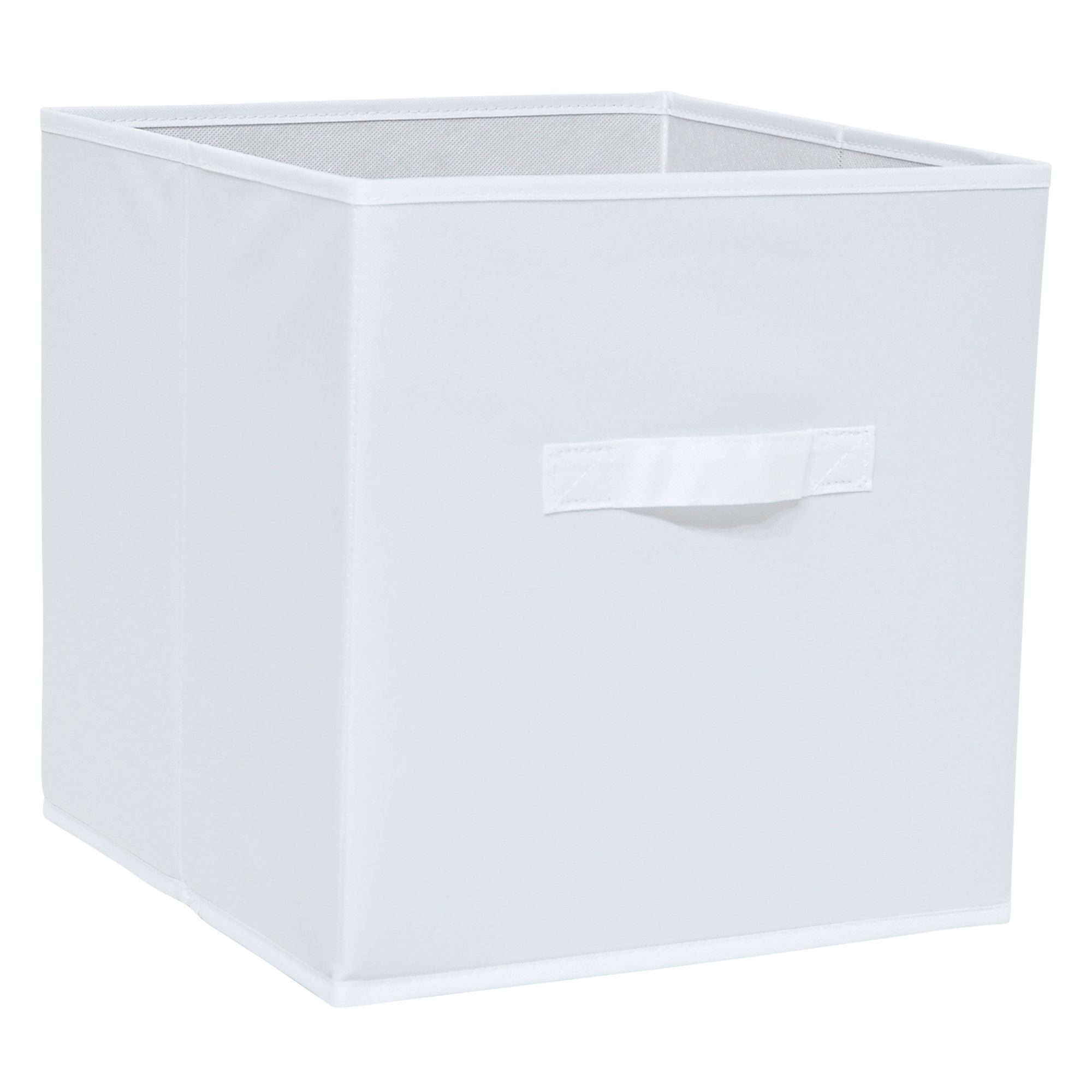 GoodHome Mixxit White Cardboard, polyester (PES) & polypropylene (PP) Storage basket (H)31cm (W)31cm