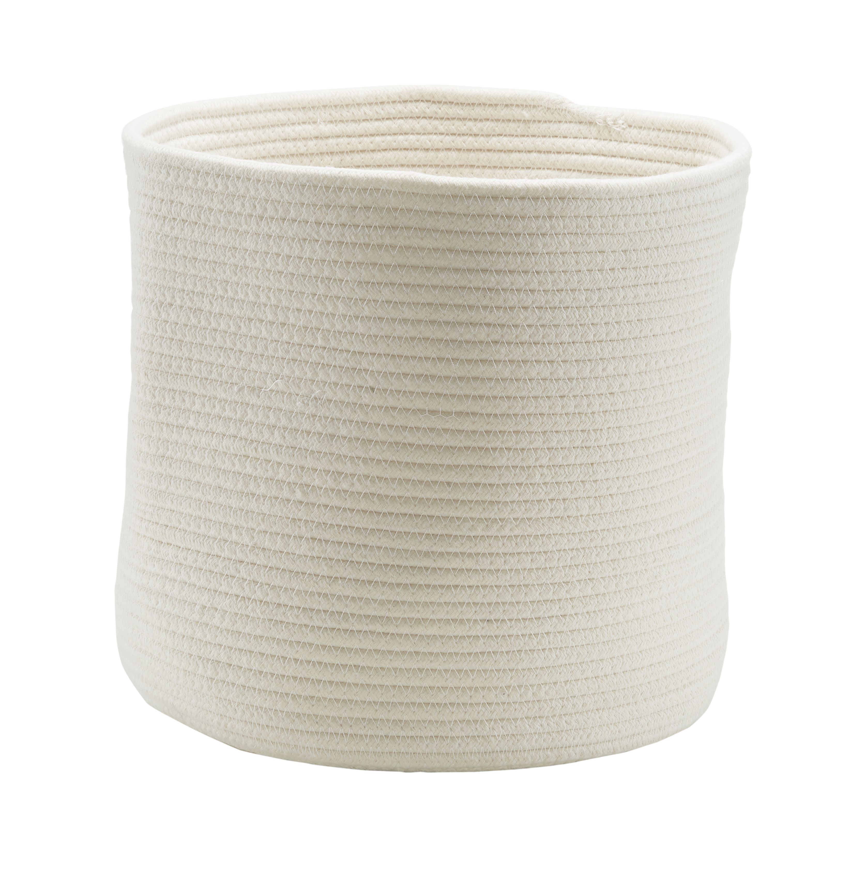 GoodHome Mixxit White Cotton Storage basket (H)30cm (W)30cm (D)30cm