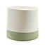 GoodHome Mixxit White & green Cotton Storage basket (H)30cm (W)30cm (D)30cm
