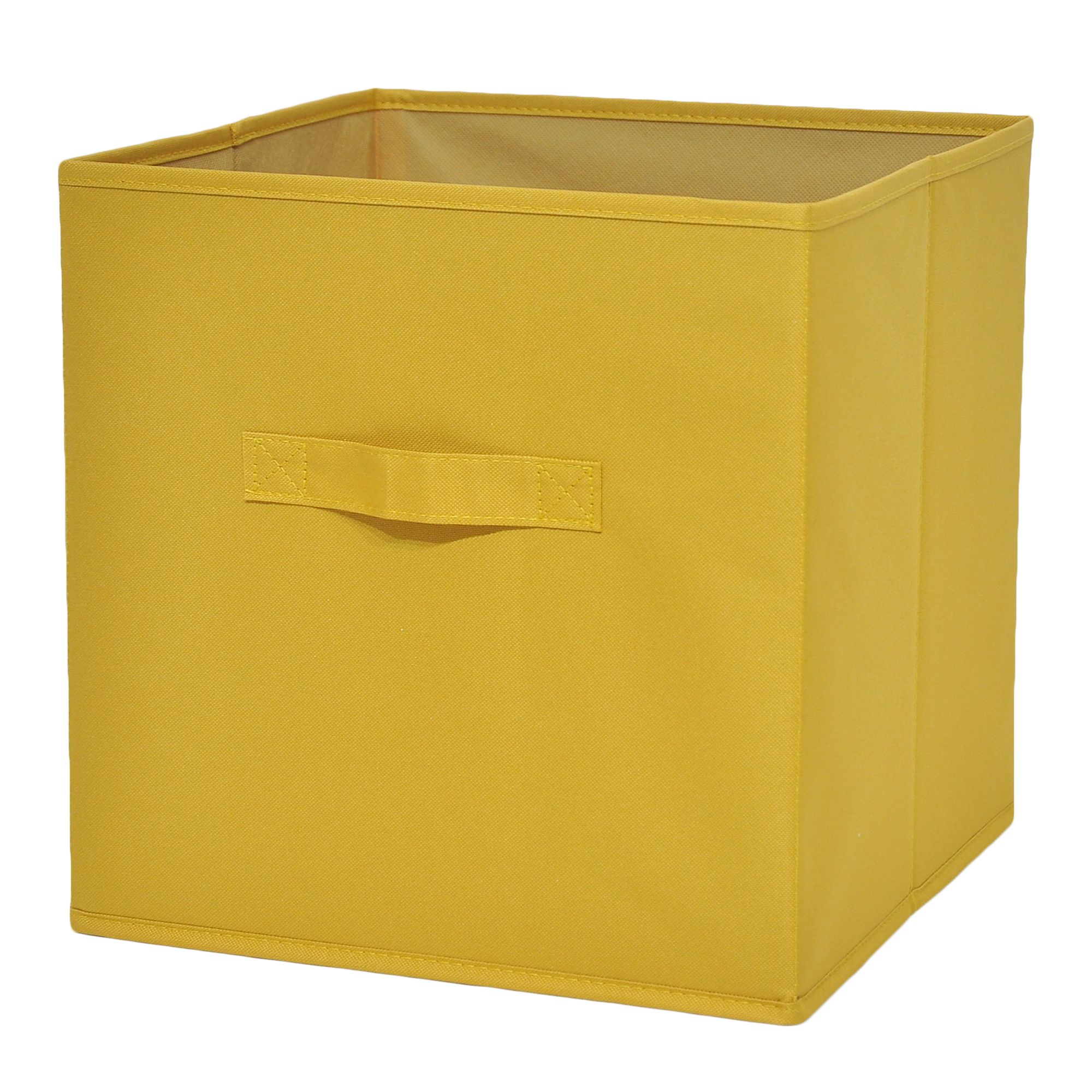 GoodHome Mixxit Yellow Cardboard, polyester (PES) & polypropylene (PP) Storage basket (H)31cm (W)31cm