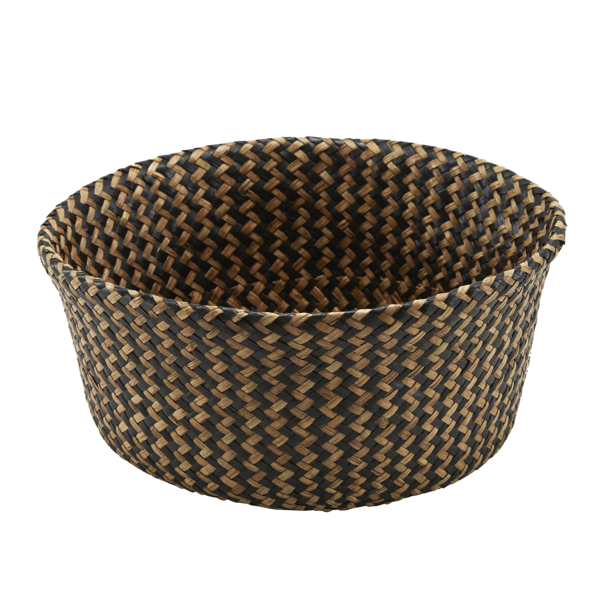 GoodHome Mixxit Zig zag Natural Seagrass Storage basket (H)36cm (W)30cm (D)30cm