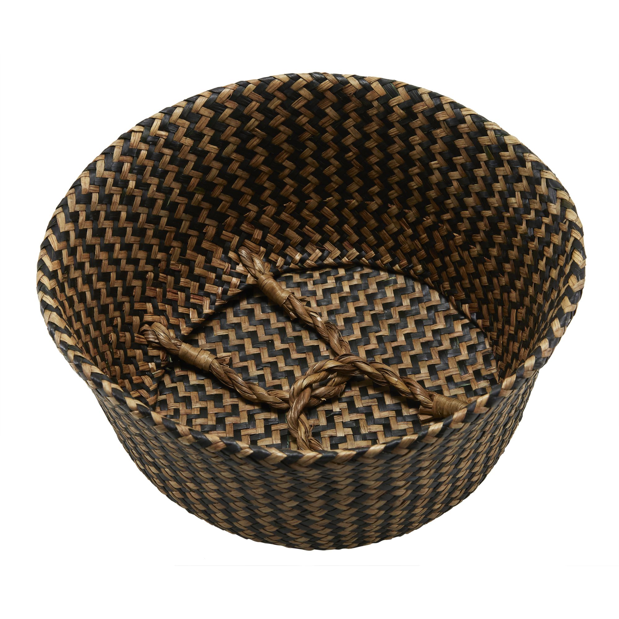 GoodHome Mixxit Zig zag Natural Seagrass Storage basket (H)36cm (W)30cm (D)30cm