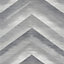 GoodHome Moone Grey Geometric chevron Textured Wallpaper