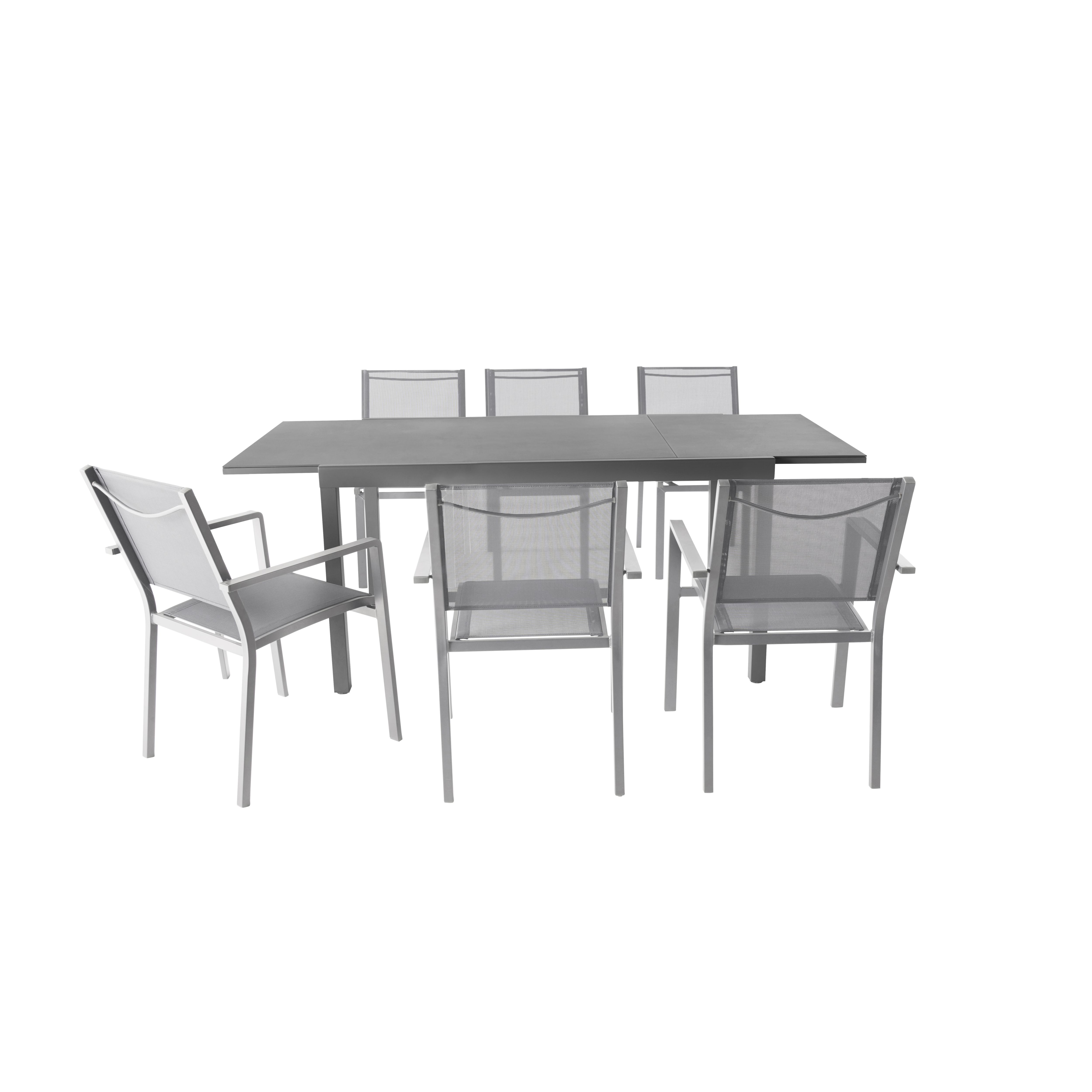Moorea Metal 6 seater Dining set with Standard chairs