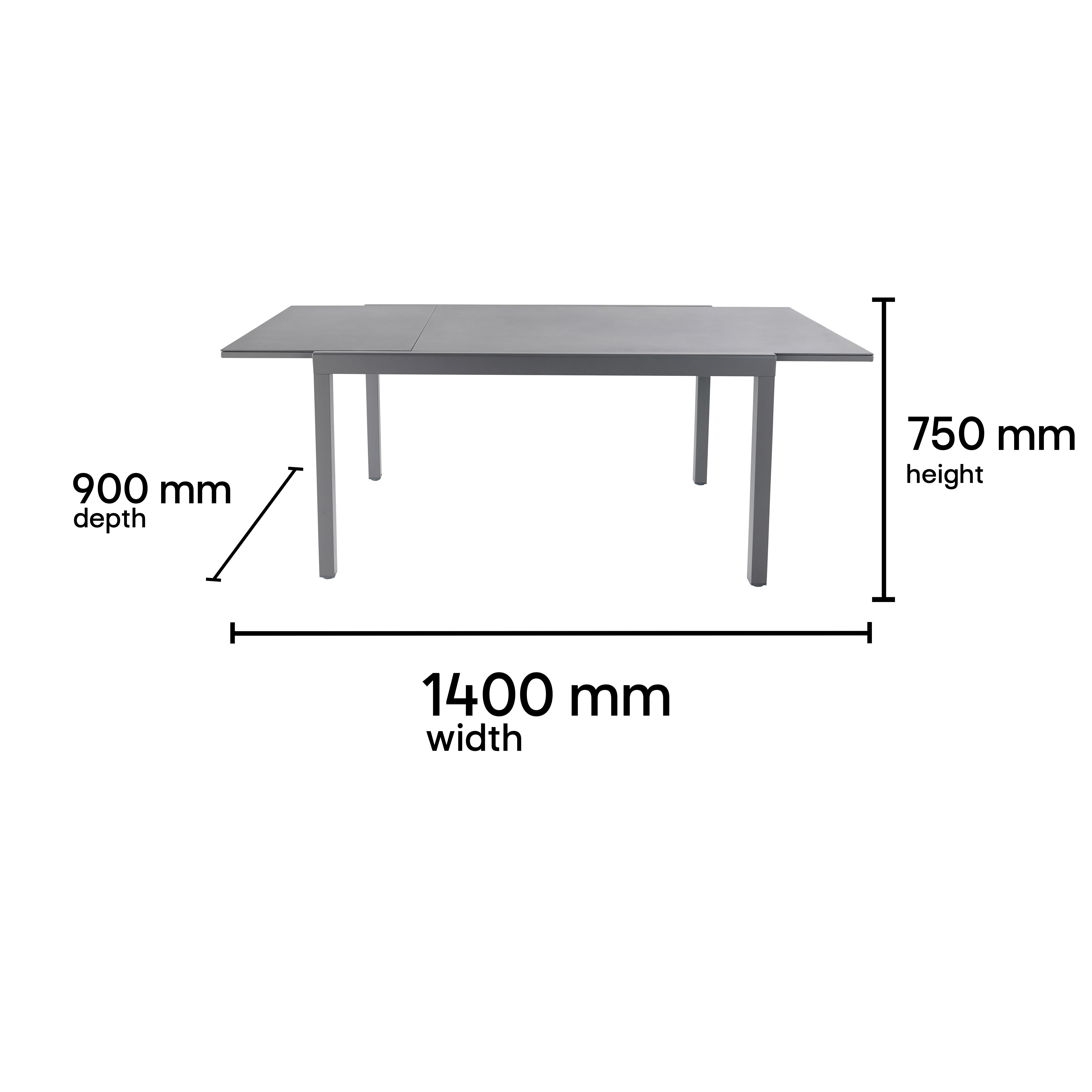 Moorea Metal 6 seater Dining set with Standard chairs - 11