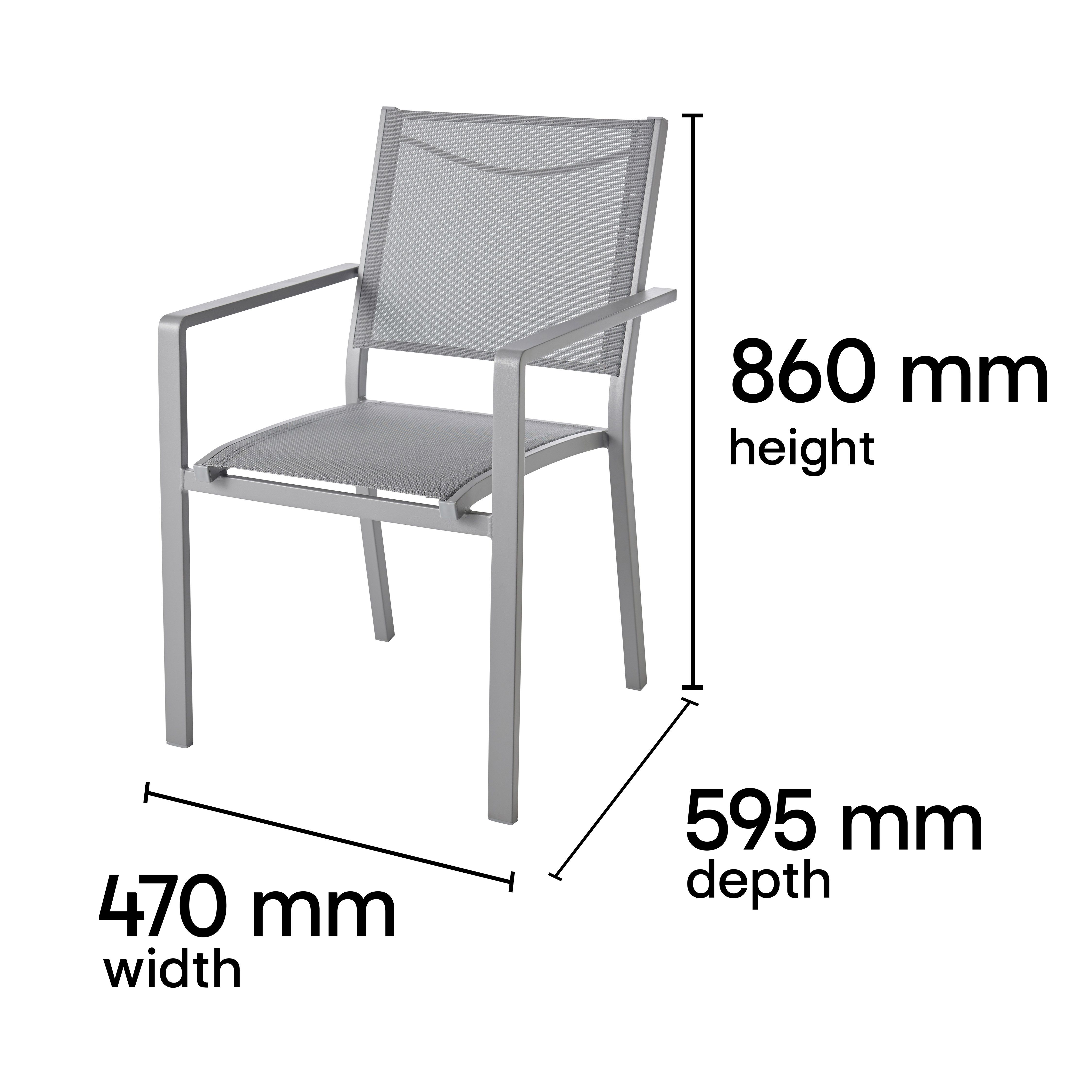 Moorea Metal 6 seater Dining set with Standard chairs - 12