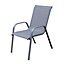 GoodHome Moorea Steel grey Metal Plain Armchair
