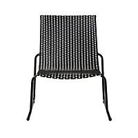 GoodHome Morillo Black & white Metal Chair