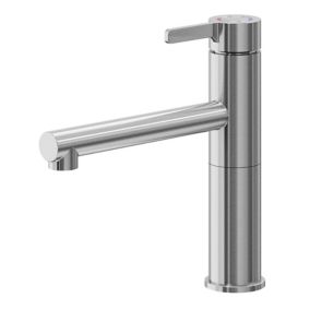 GoodHome Morita Stainless steel effect Kitchen Top lever Tap