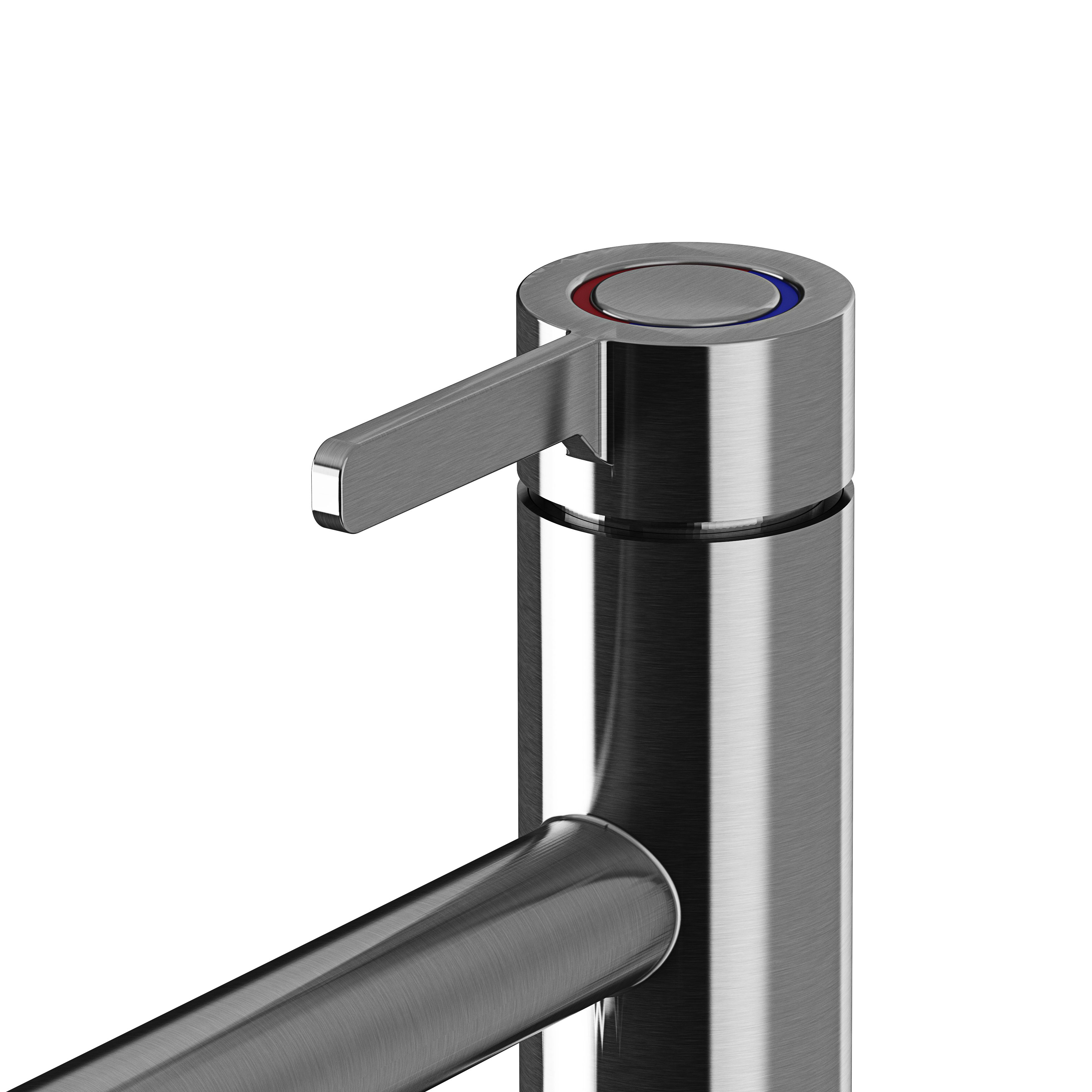 GoodHome Morita Stainless steel effect Kitchen Top lever Tap