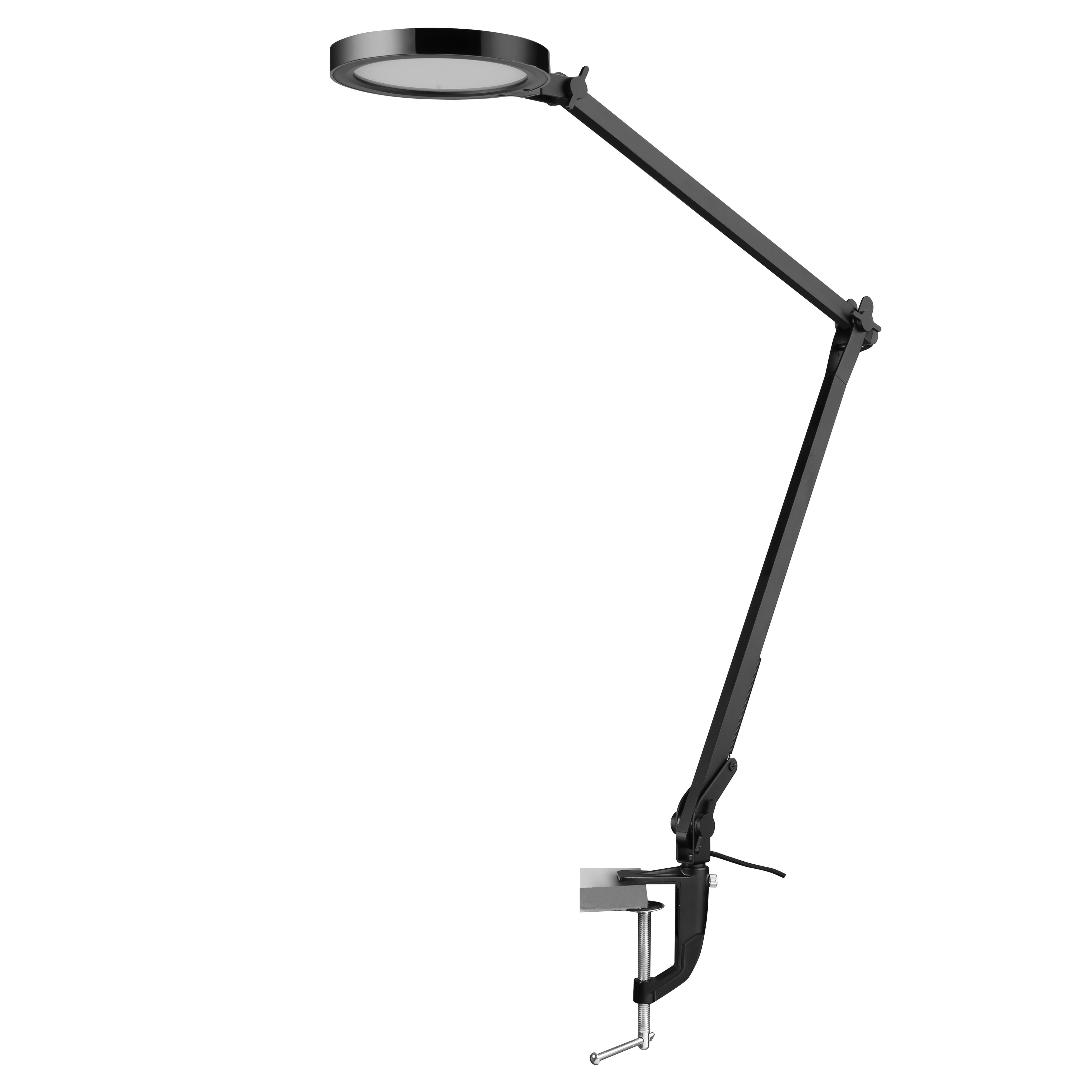 GoodHome Moxette Matt Black Clip-on desk lamp