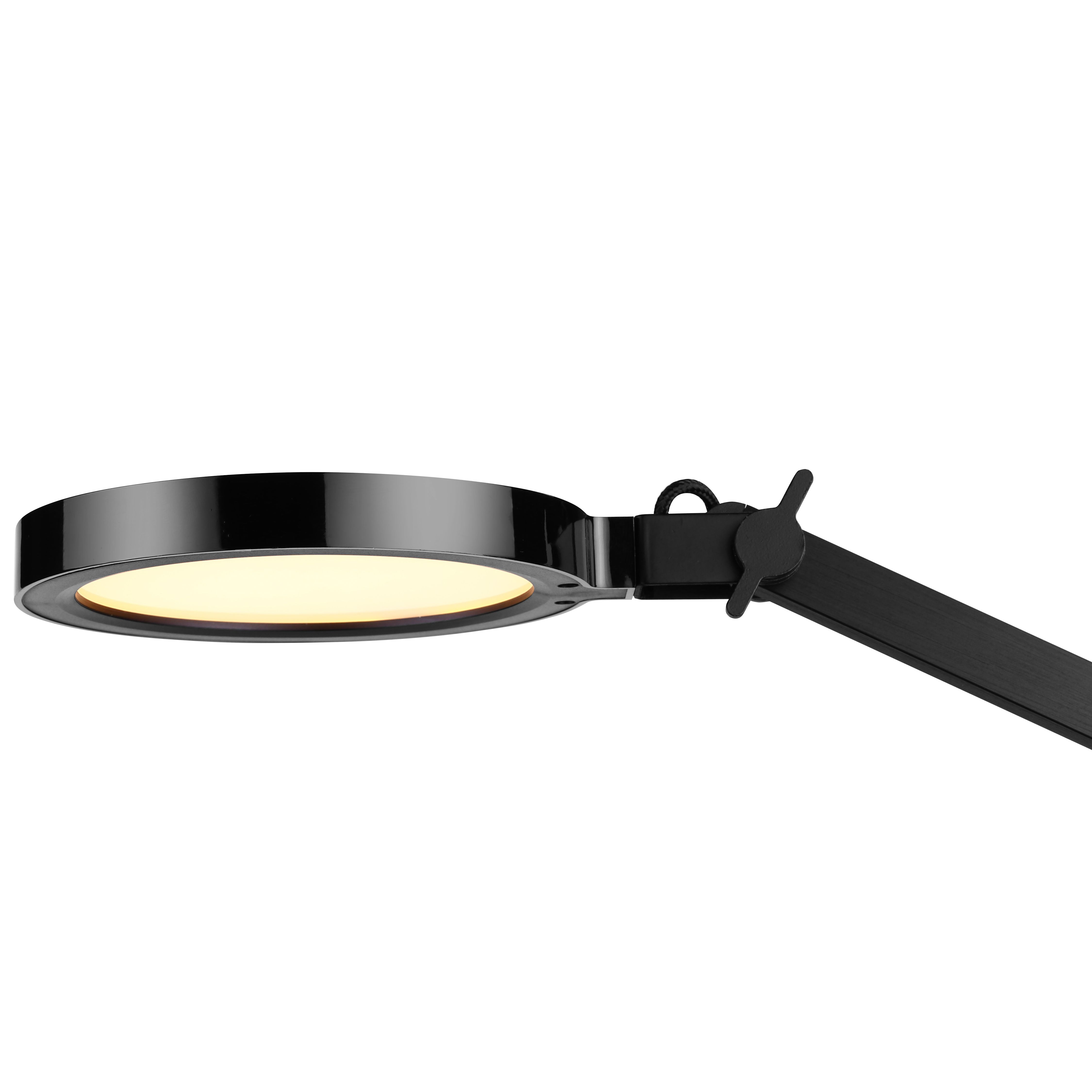 GoodHome Moxette Matt Black Clip-on desk lamp