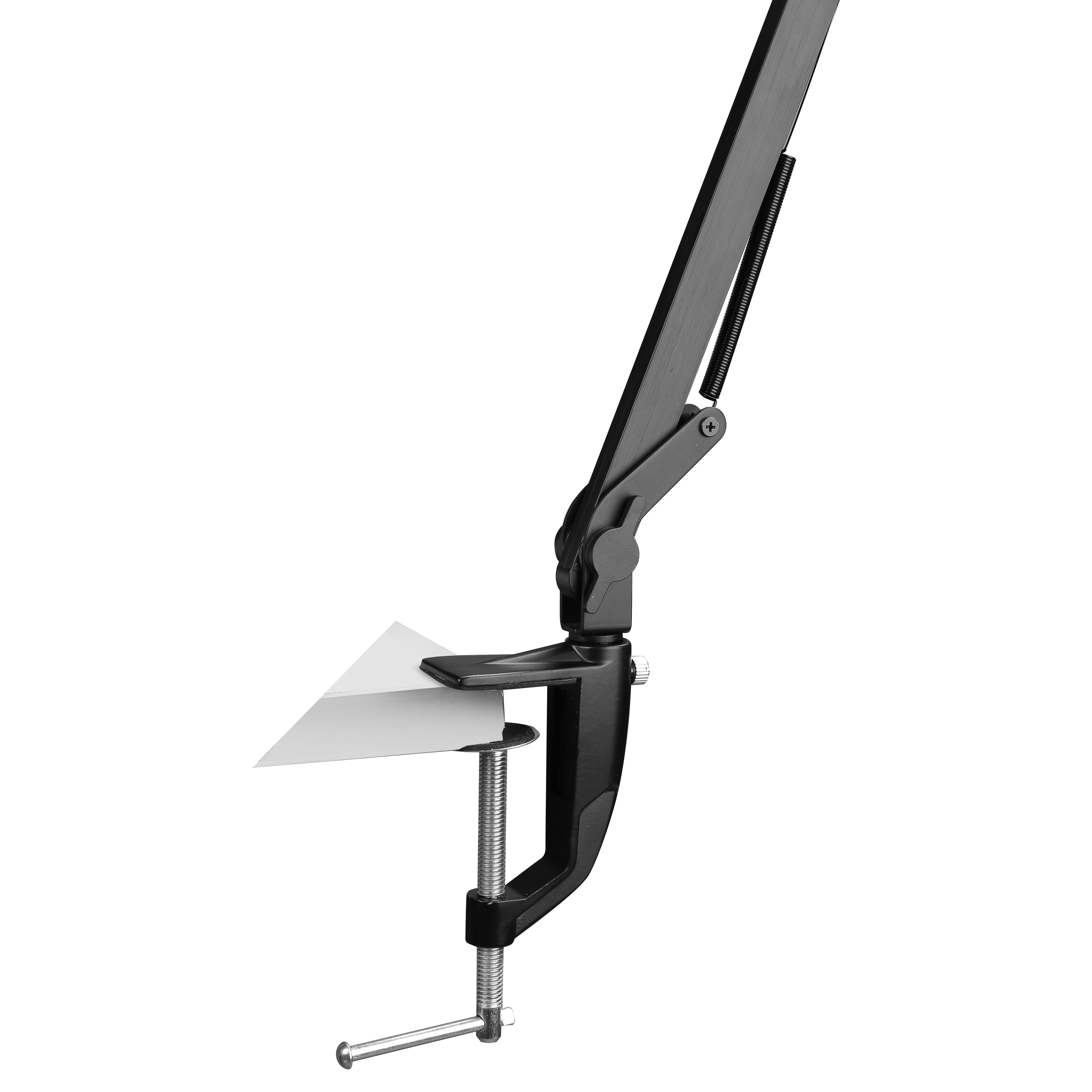 GoodHome Moxette Matt Black Clip-on desk lamp