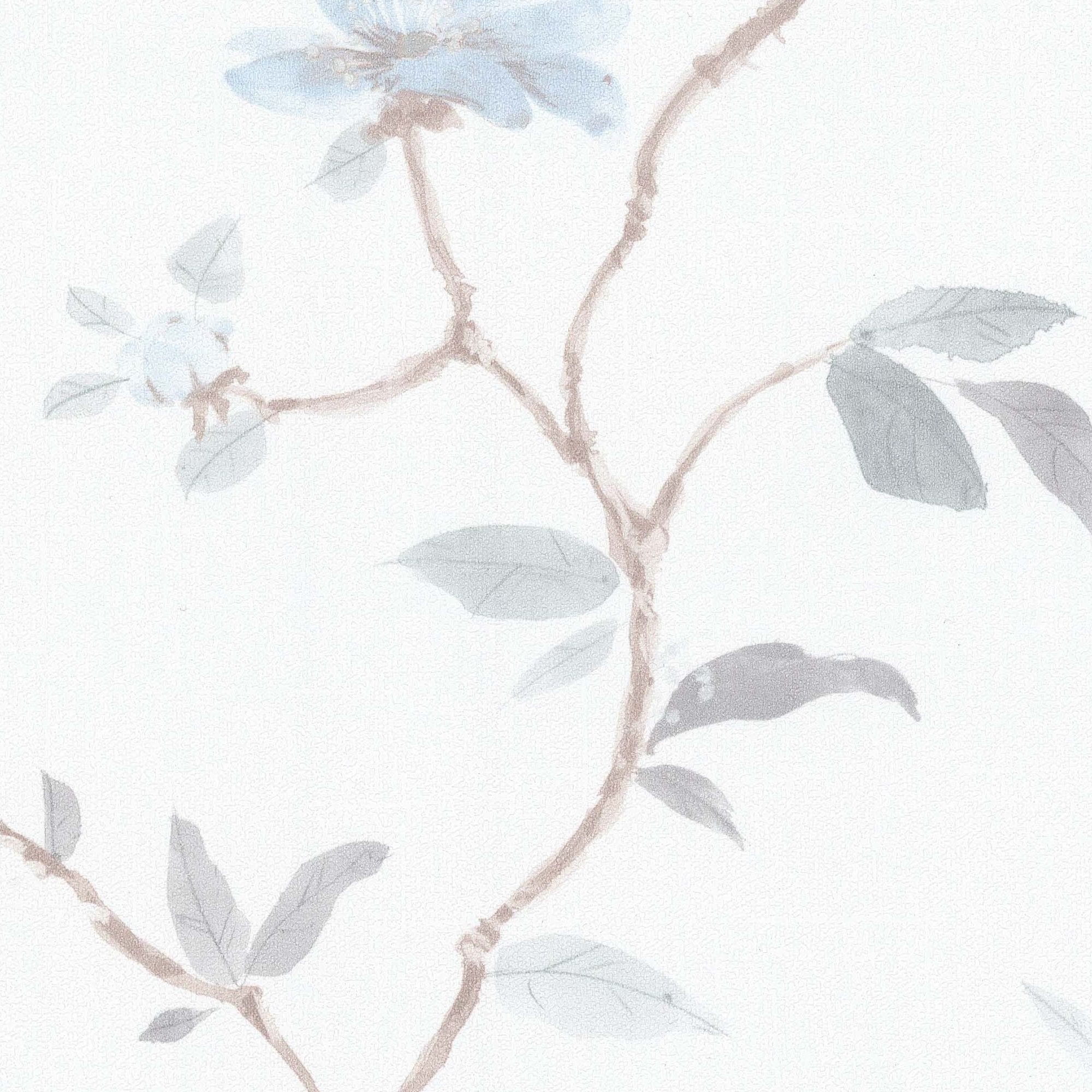 GoodHome Mugga Blue Glitter effect Floral Textured Wallpaper Sample