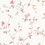 GoodHome Mugga Pink Floral Glitter effect Textured Wallpaper Sample