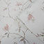 GoodHome Mugga Pink Glitter effect Floral Textured Wallpaper Sample