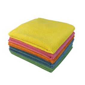 GoodHome Multicolours Microfibre Cleaning cloth, Pack of 5