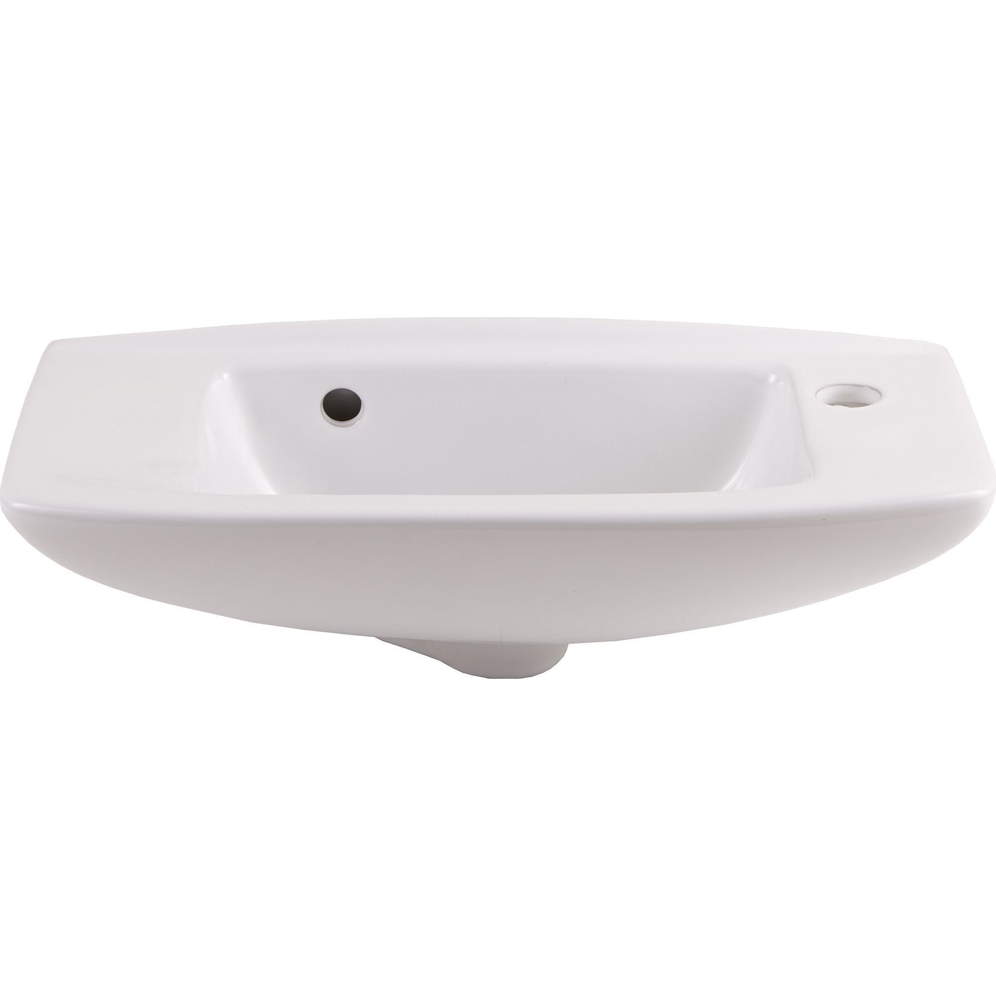 GoodHome Musi White Rectangular Wall-mounted Cloakroom Basin (W)51.5cm