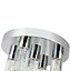 GoodHome Myvat Acrylic & metal Chrome effect 5 Lamp Bathroom LED Ceiling light