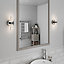 GoodHome Myvat Bubble Silver Chrome effect Double Bathroom Wired Wall light