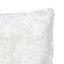 GoodHome Nacre White Faux fur Indoor Cushion (L)45cm x (W)45cm