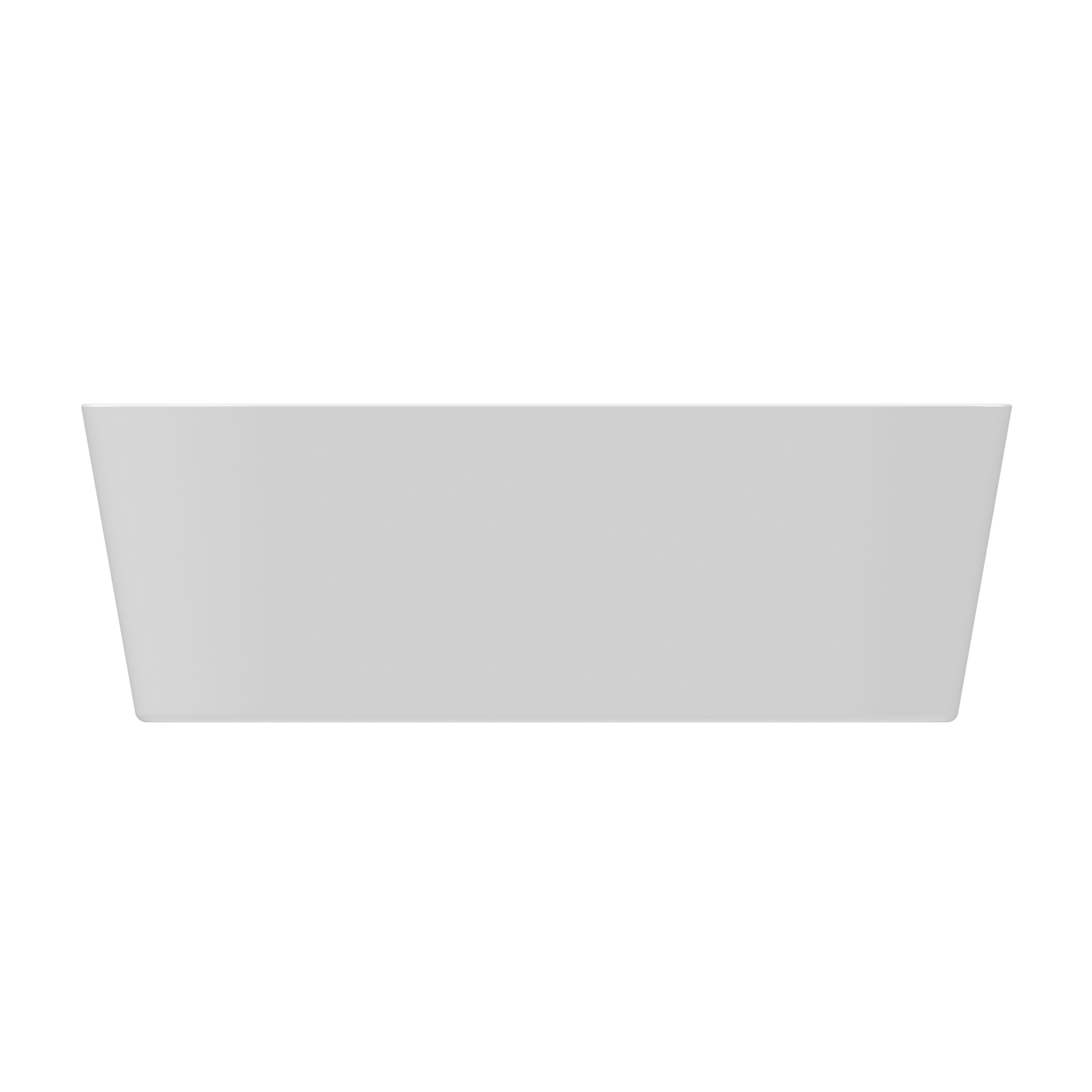 GoodHome Nakina Gloss White Acrylic Back to wall D-shaped Double ended ...