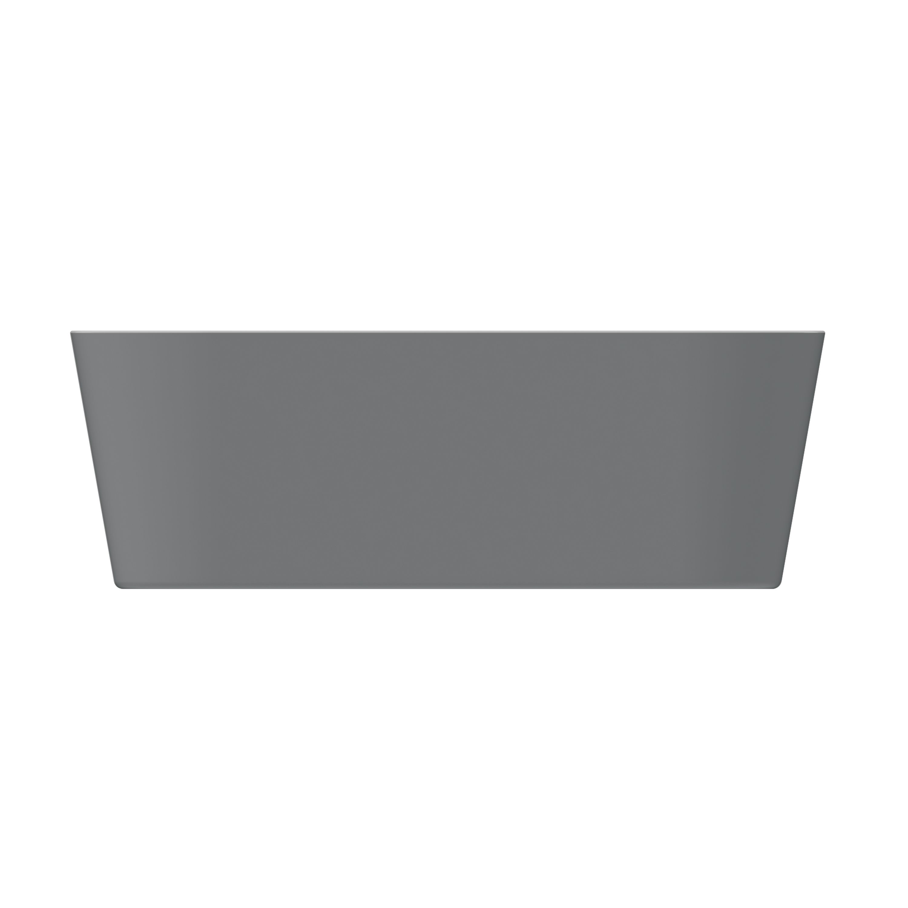 GoodHome Nakina Matt Grey D-shaped Left or right-handed Back to wall Double ended Bath with 0 Tap holes (L)170cm (W)75cm