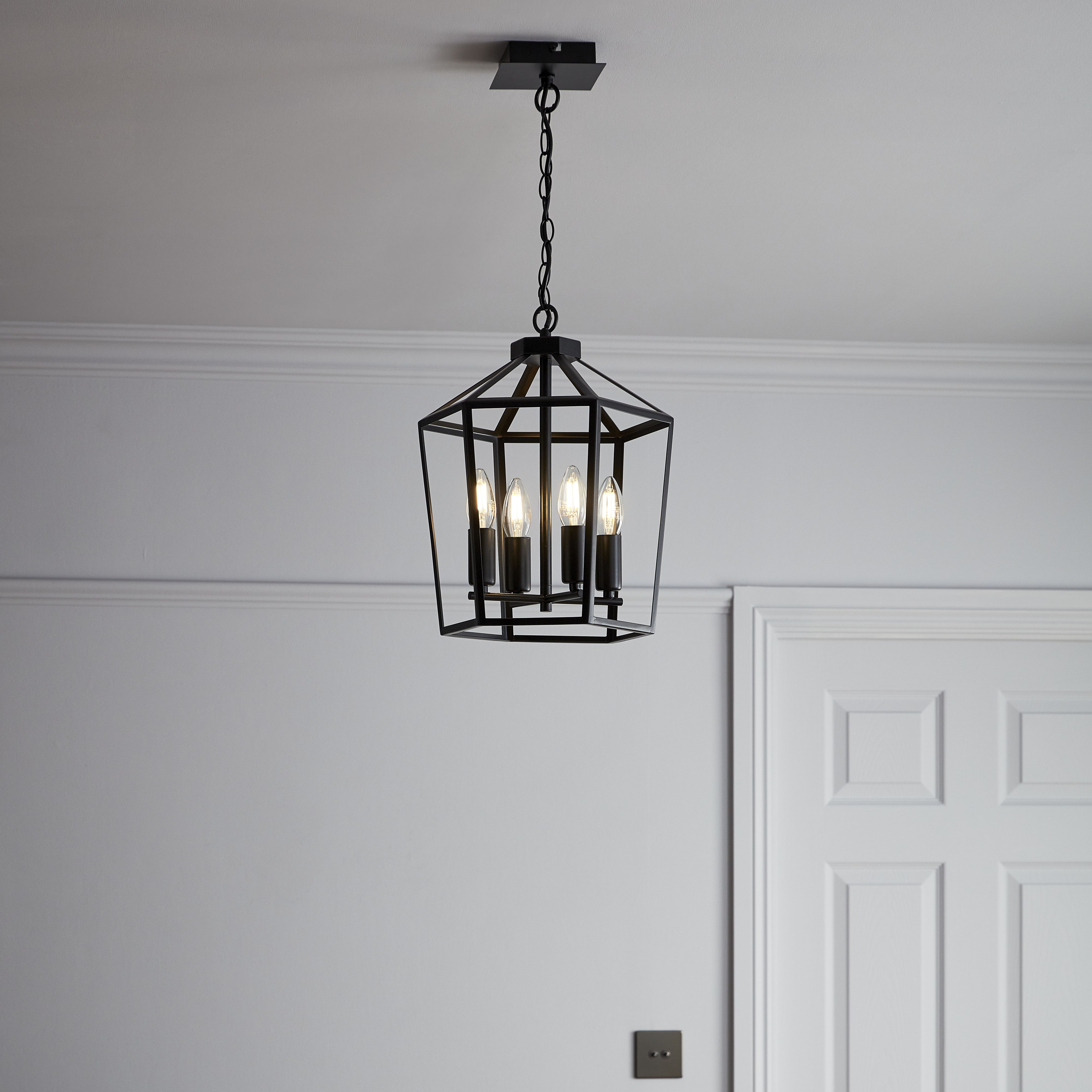 Black chandelier on sale light b&q