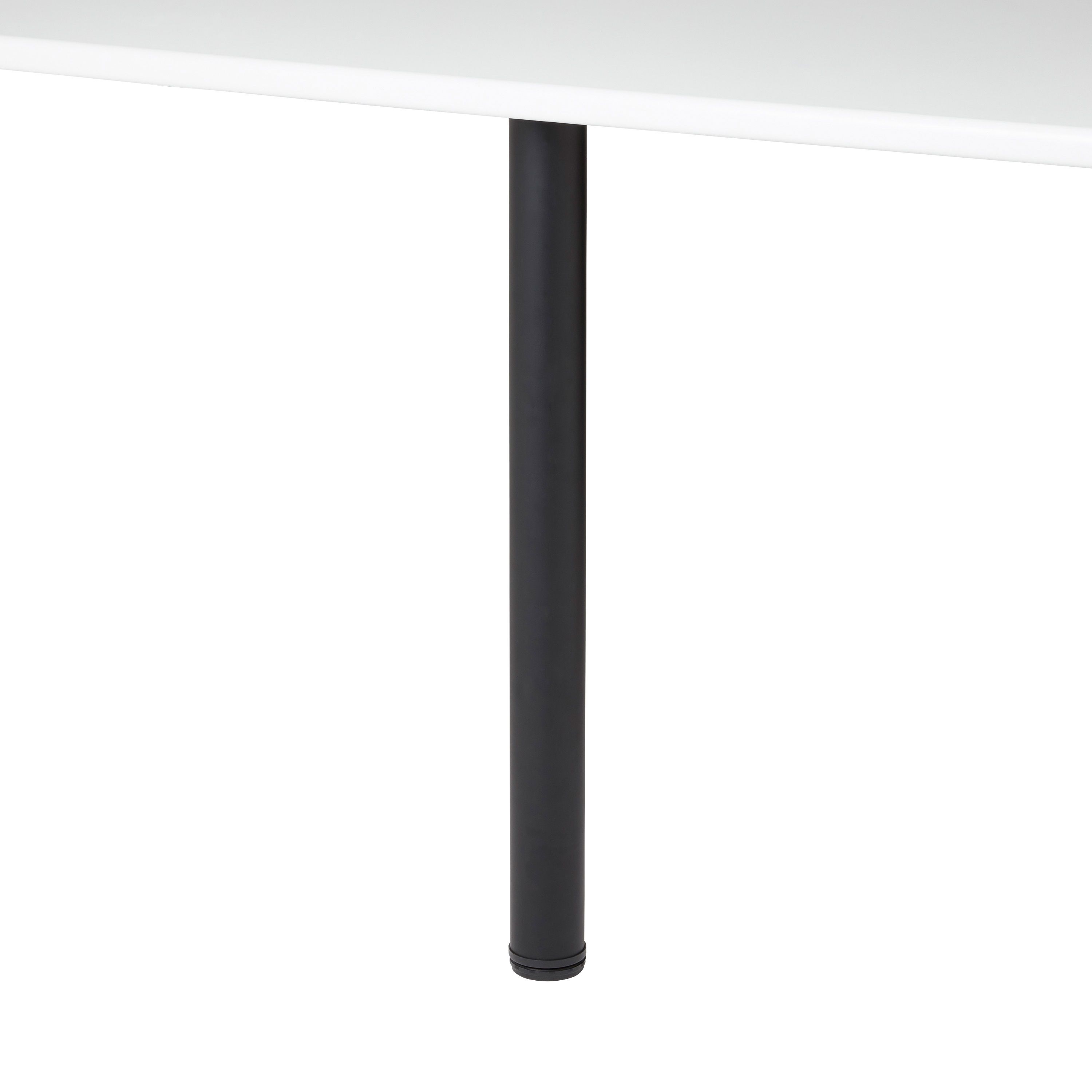 GoodHome Nantua 900mm Black Modern Worktop support leg (Dia)60mm