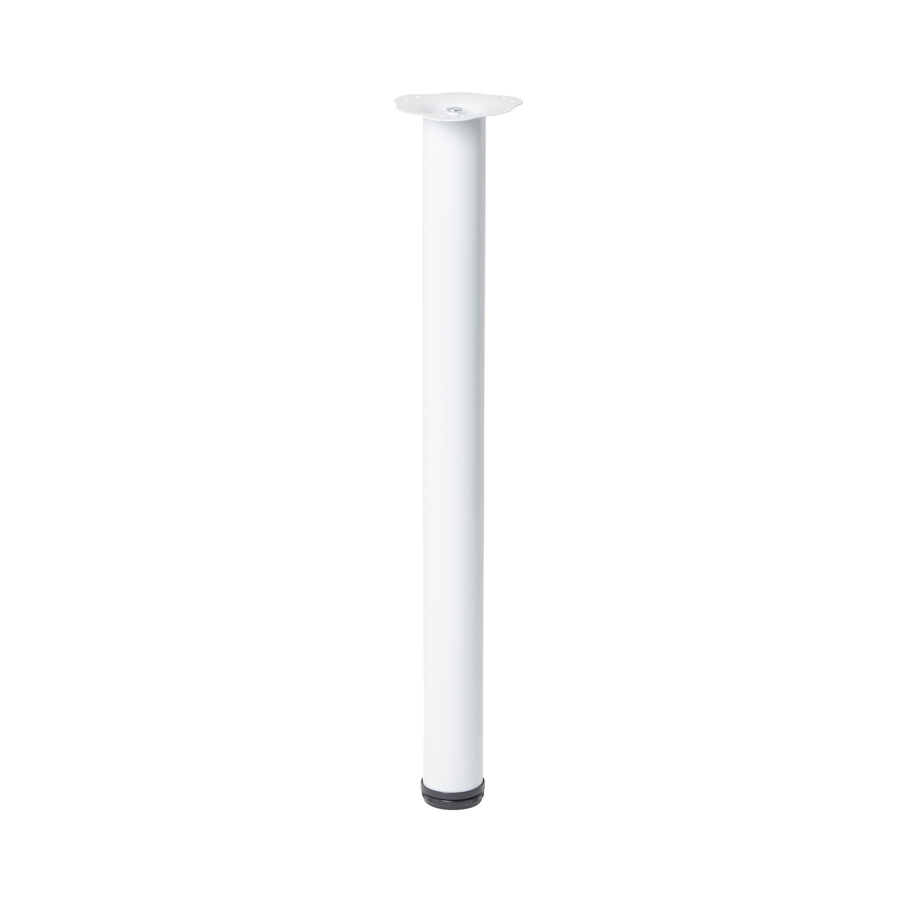 GoodHome Nantua 900mm White Modern Worktop support leg (Dia)60mm