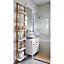 GoodHome Nantua Matt Natural & white Oak effect Wall-mounted Bathroom Shelving (D)20cm (H)190cm (L)40.5cm