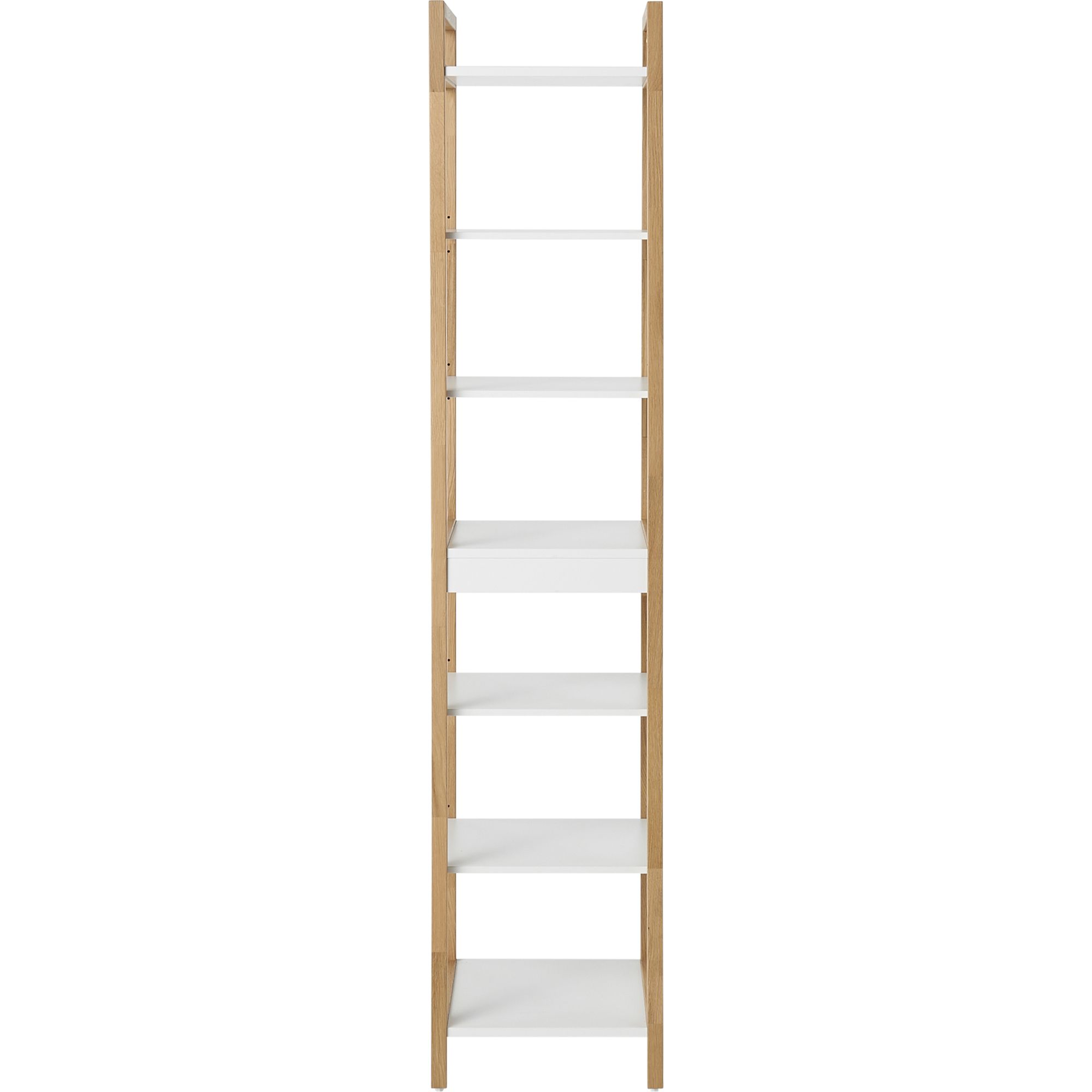 GoodHome Nantua Matt Natural & white Oak effect Wall-mounted Bathroom Shelving (D)36cm (H)190cm (L)40.5cm