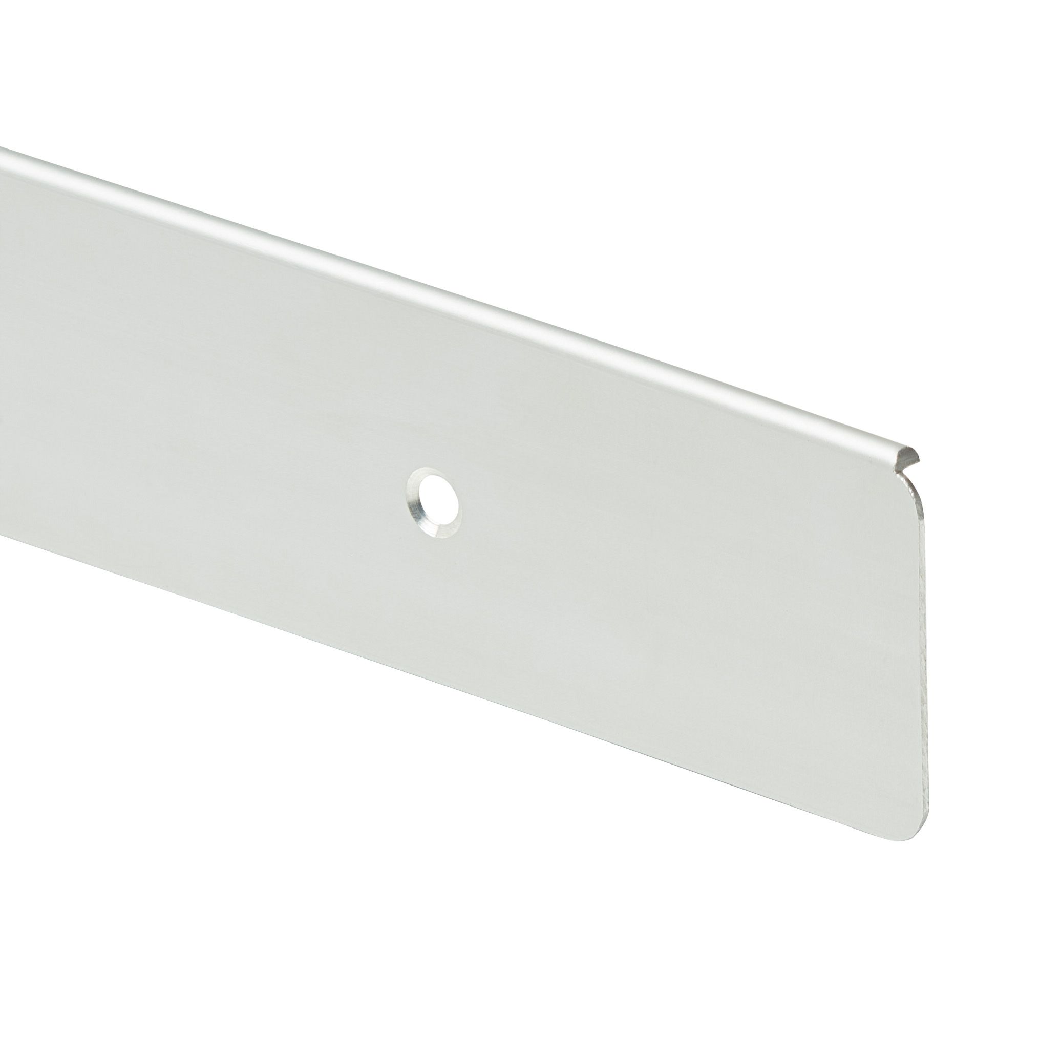 GoodHome Nantua Silver effect Aluminium alloy Worktop end cap (H)38mm (W)40mm