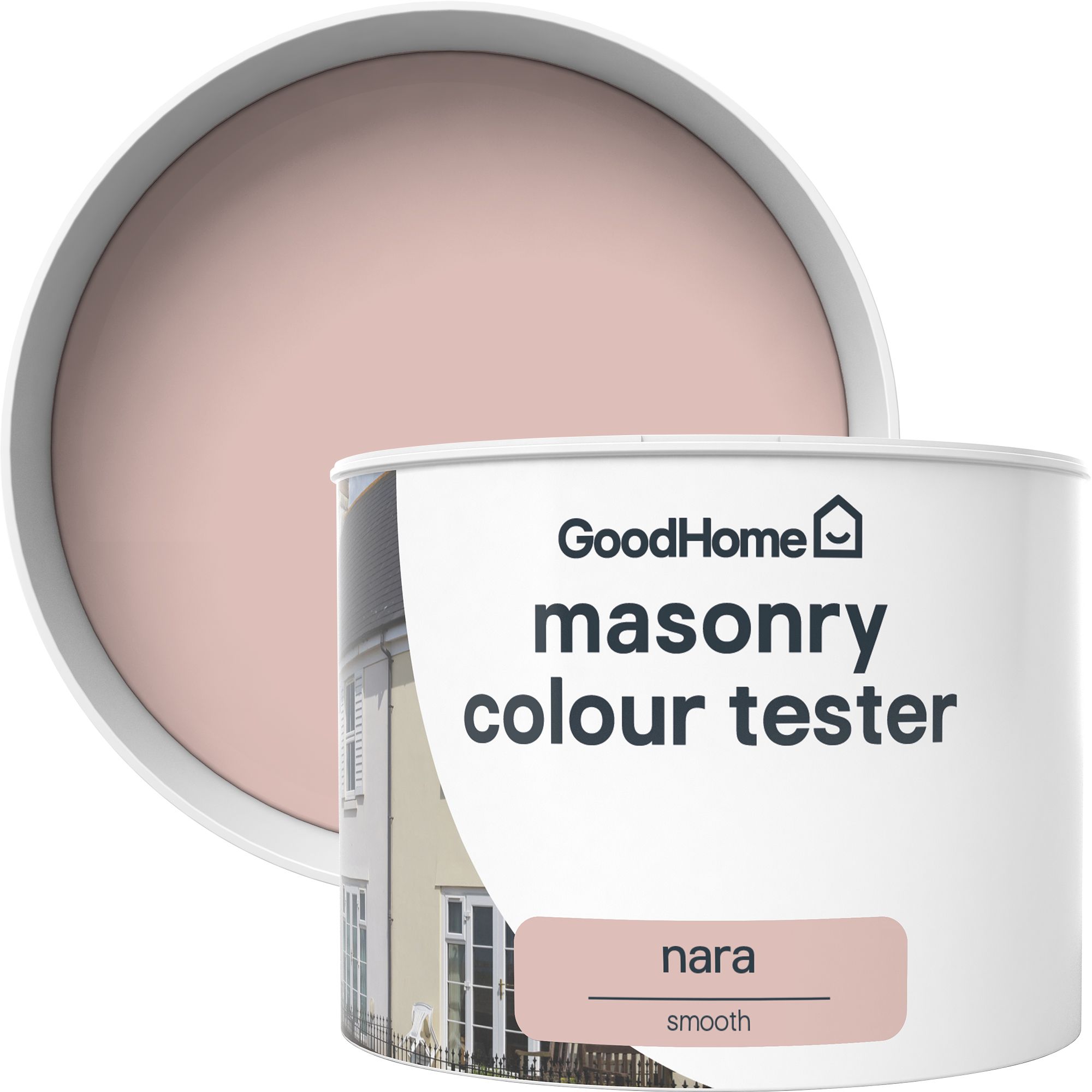 GoodHome Nara Smooth Matt Masonry paint, 350ml Tester pot