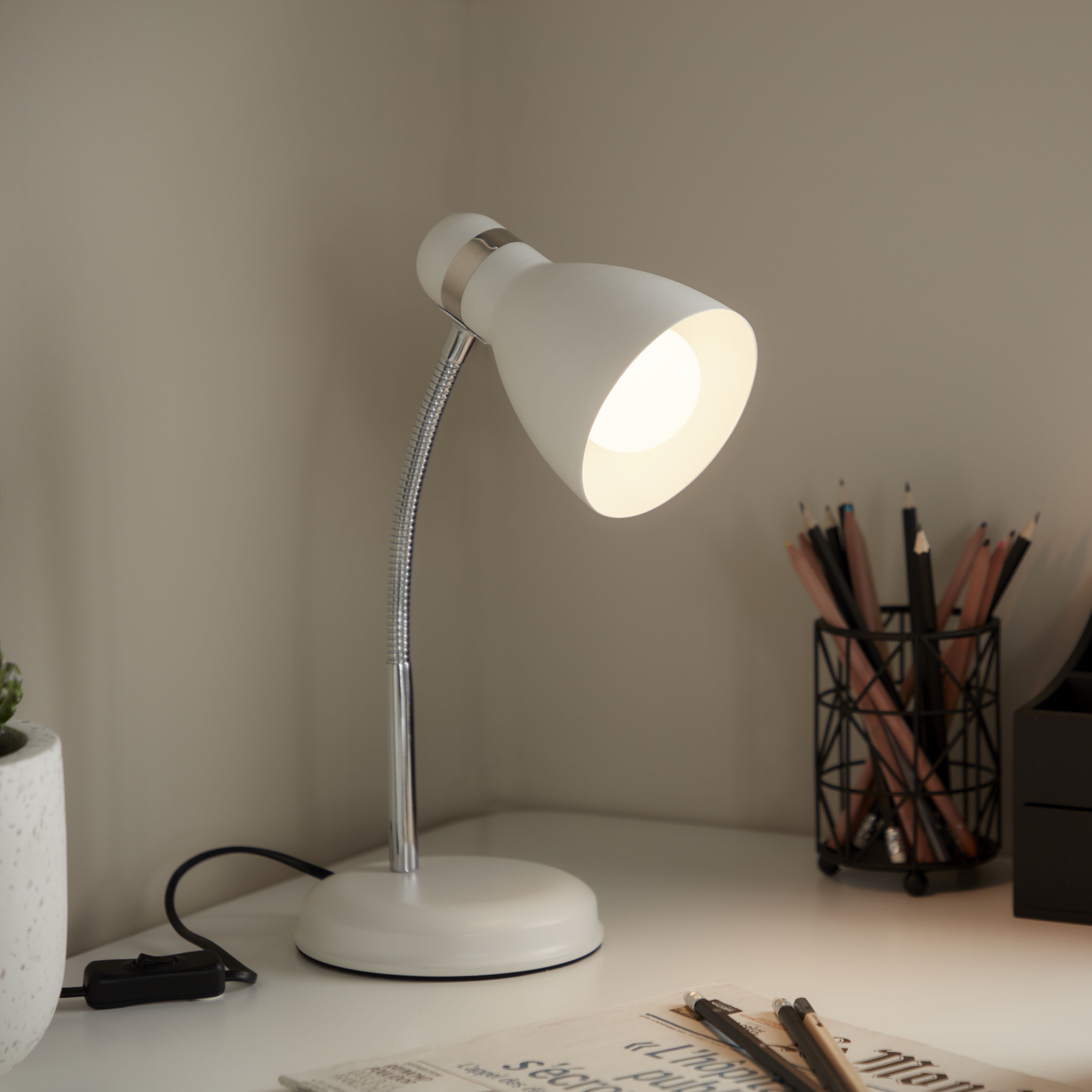 White desk sale light